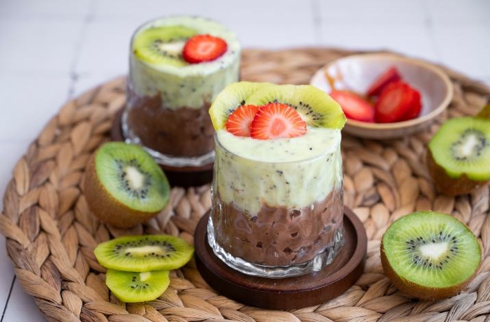 Chocolate Kiwi Pudding